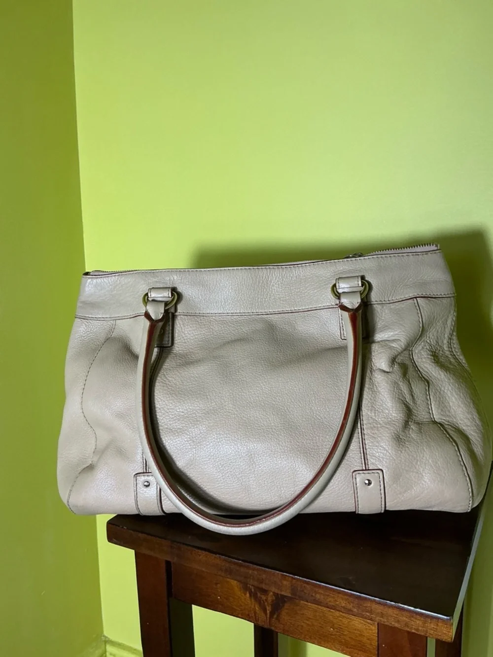 kate spade Cream Leather Shoulder Bag